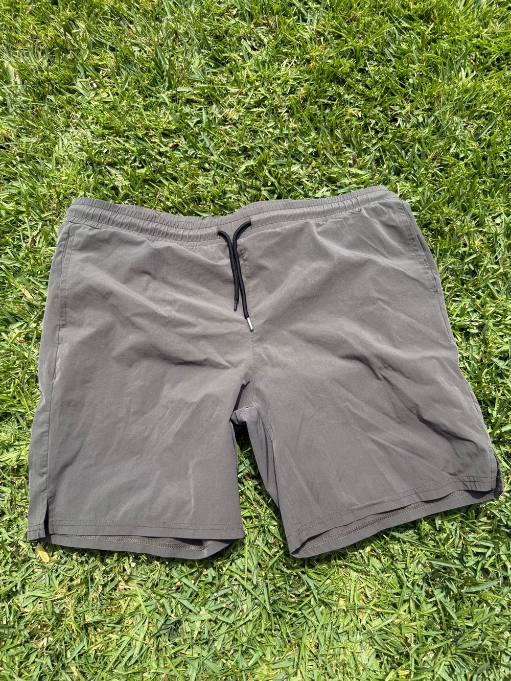 Men’s Olive Green Breathable Fleece Athletic Shorts Size Large